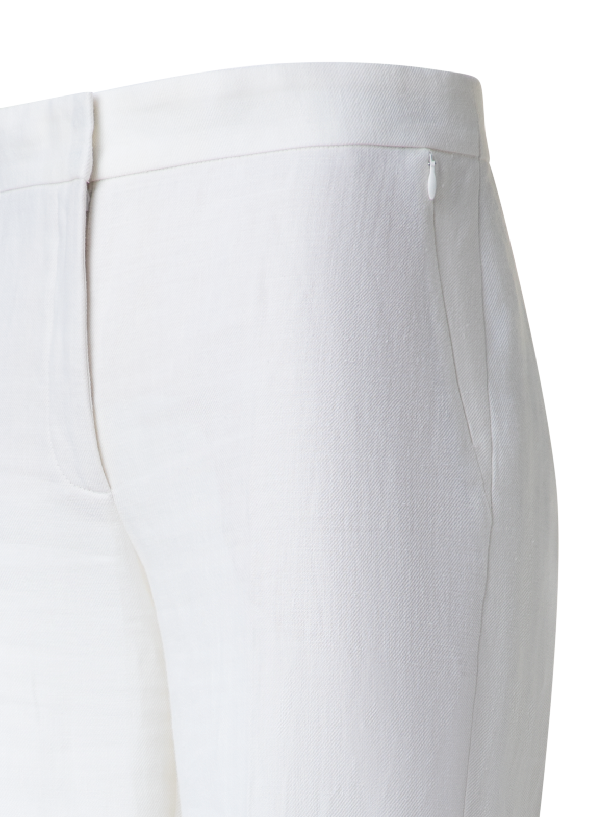 Designer Straight Linen Pants - neutral - ecru - white