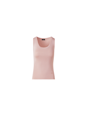 Designer Silk Knit Tank Top - orange