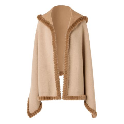 Strickcape aus Kaschmir-Doubleface