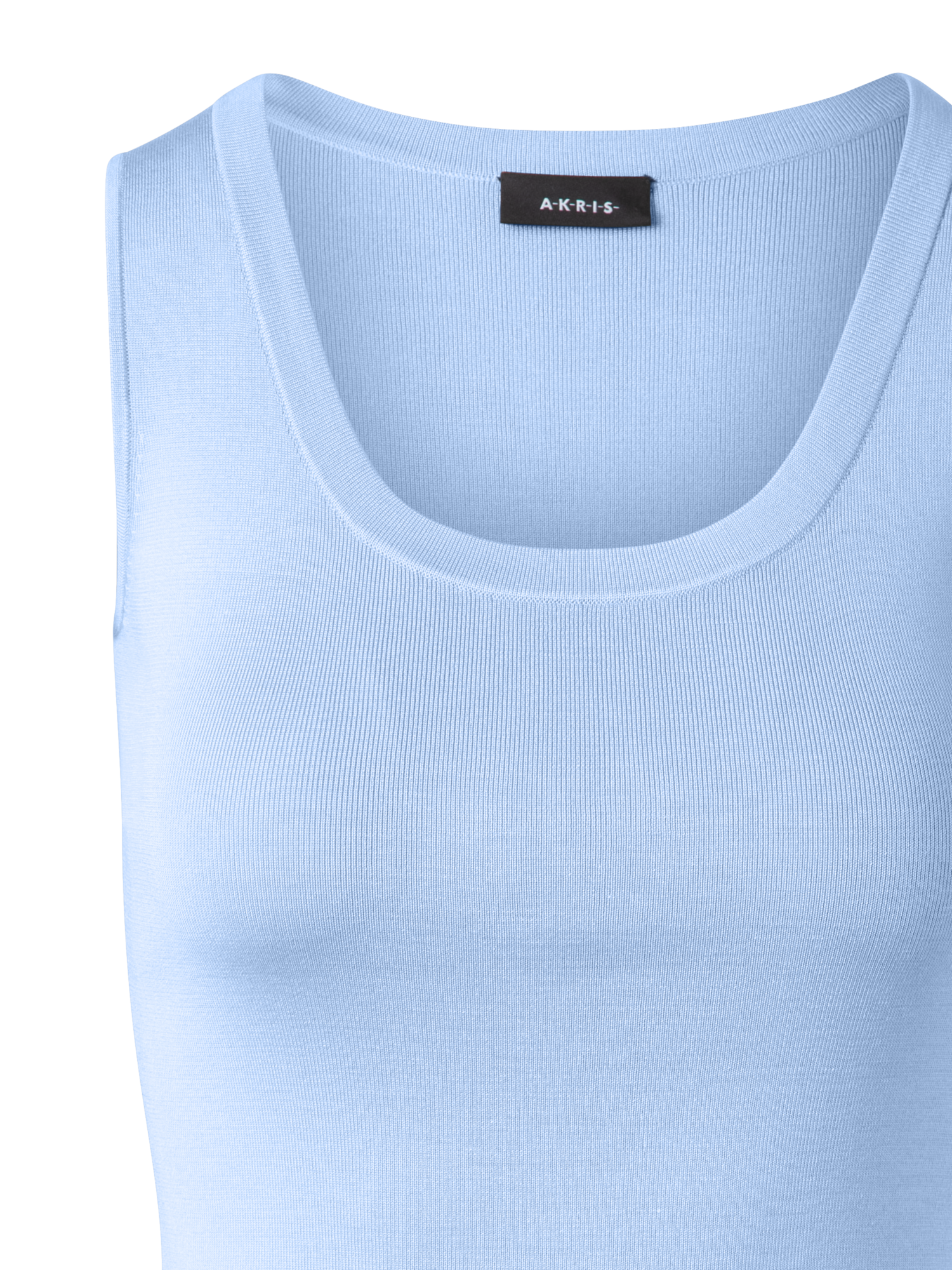 Designer Silk Knit Tank Top - blue