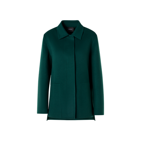 Oversize Hemdjacke aus Kaschmir-Double-Face