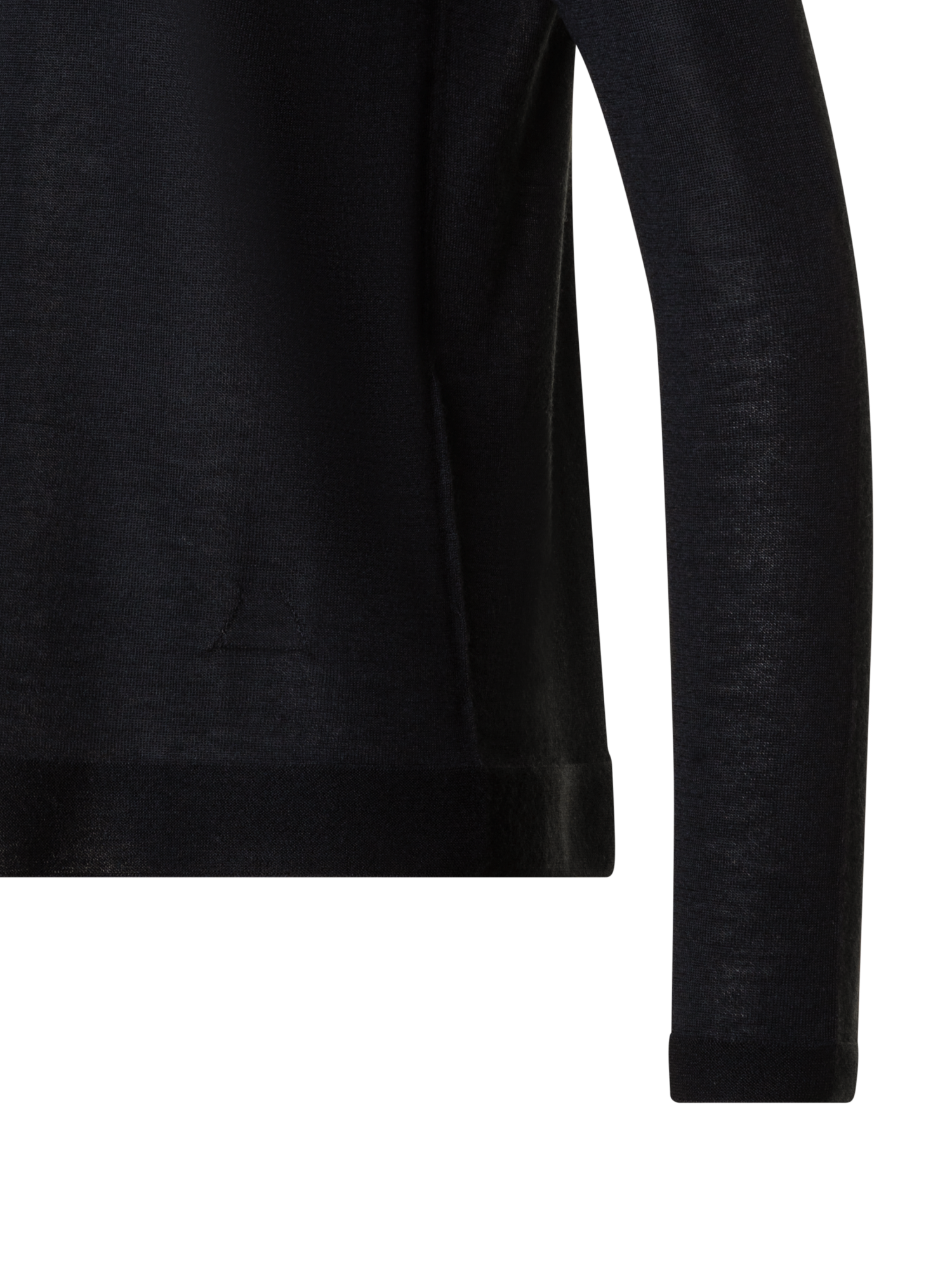 Designer Seamless Pullover from Cashmere Silk - black