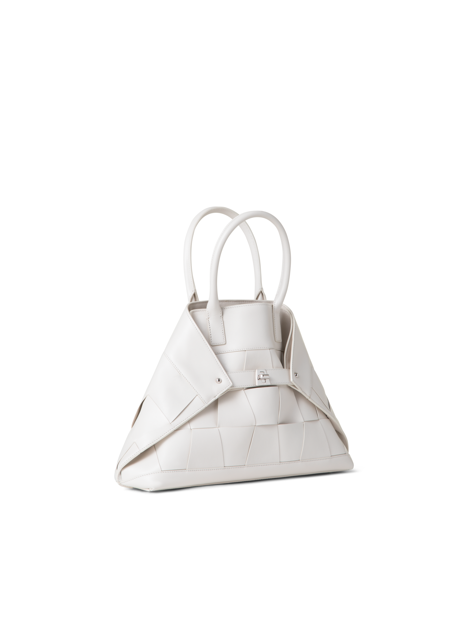 Designer Ai Small Top Handle Tote - ecru - white - neutral