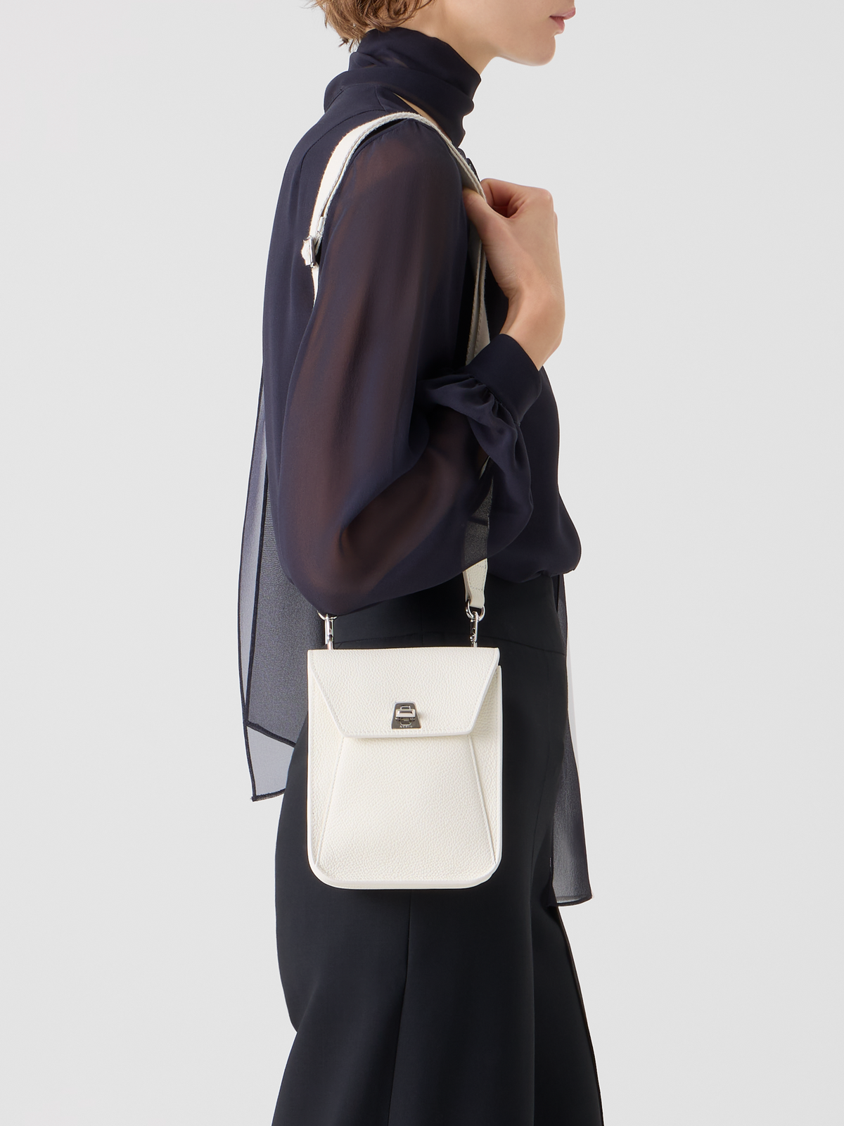 Designer Anouk Mini Messenger Bag - neutral - white #editorial