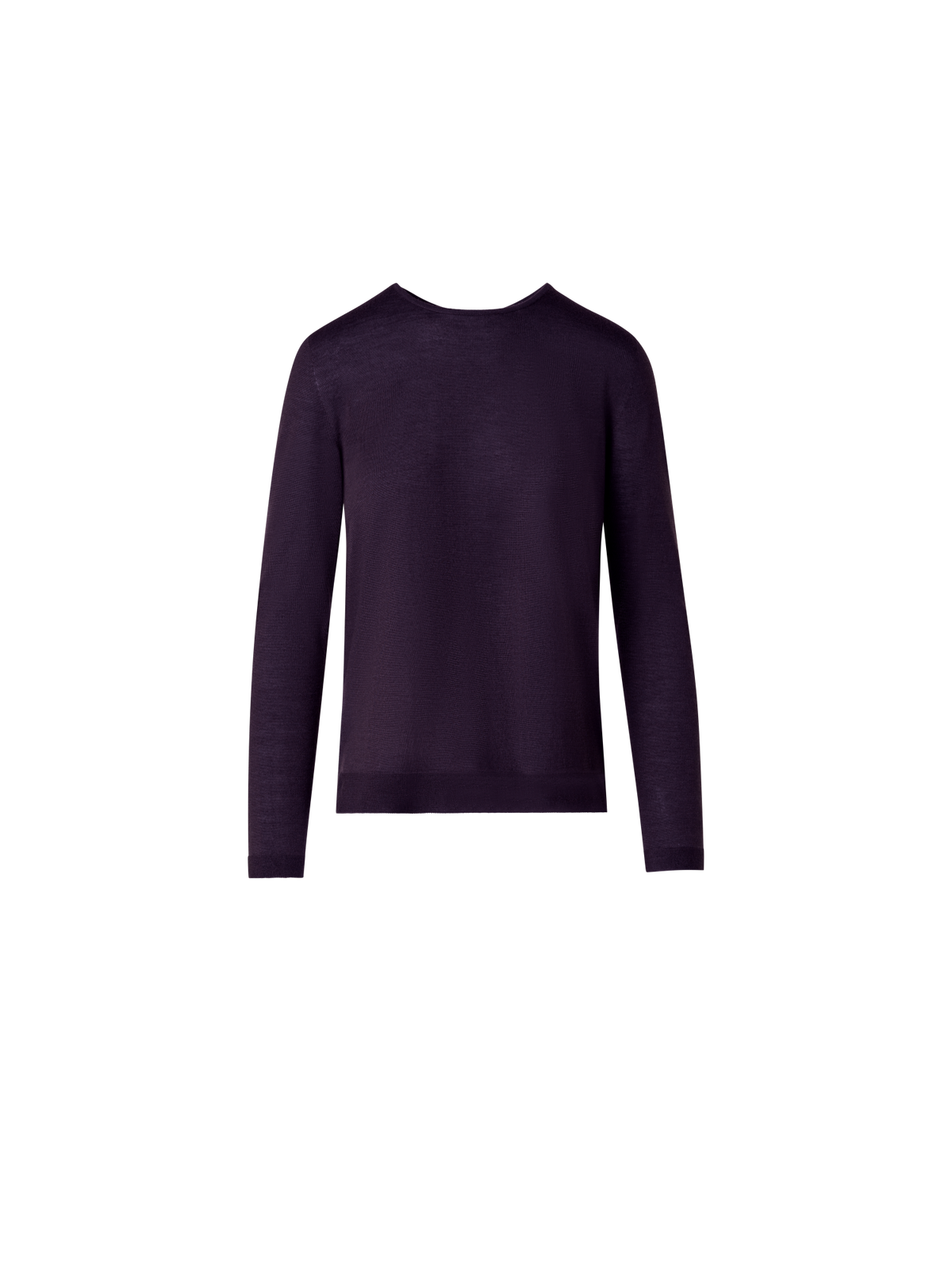 Designer Crew Neck Cashmere Silk Sweater - purple