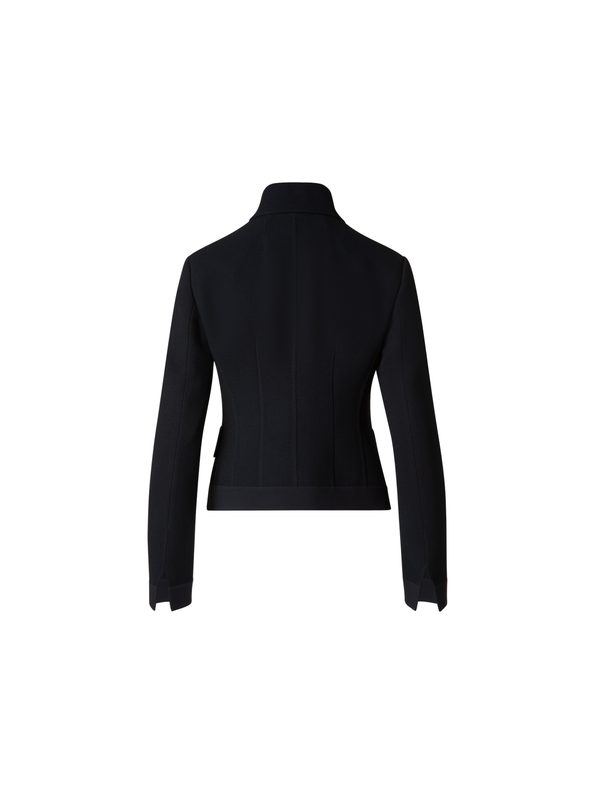 Designer Tailored Wool Crêpe Double Face Jacket - black