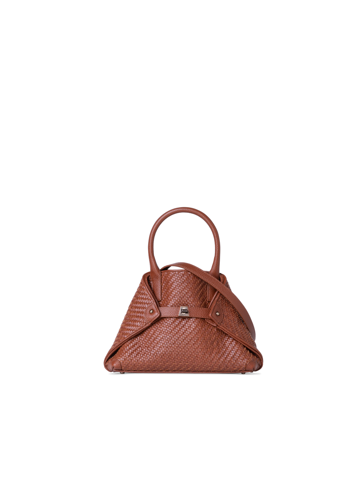 Designer Ai Little Top Handle Tote - brown