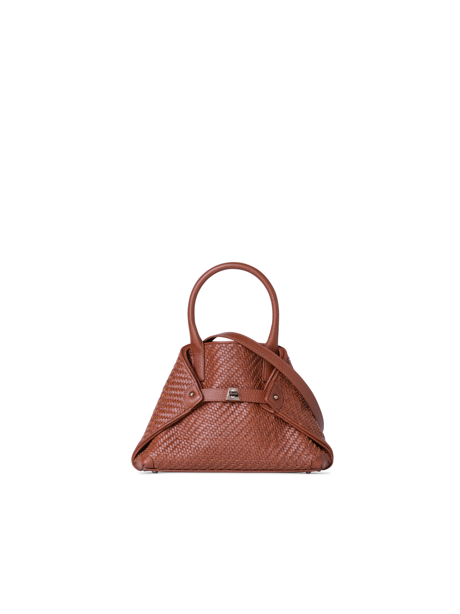 Designer Ai Little Top Handle Tote - brown