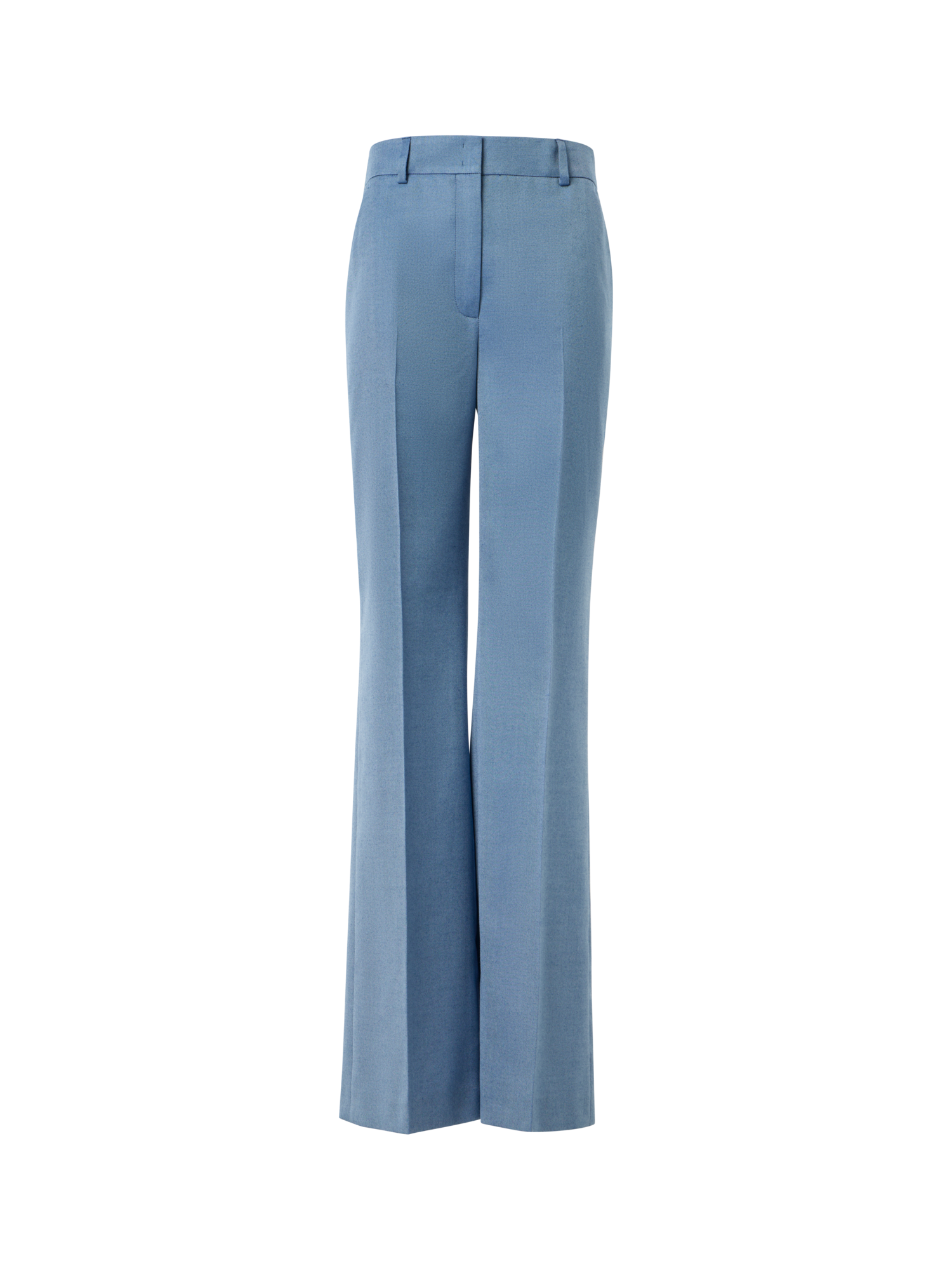 Designer Wide-Leg Cashmere Silk Gabardine Pants