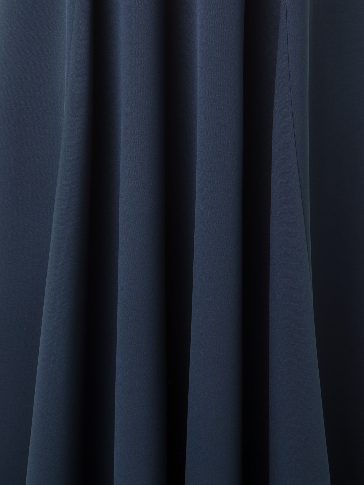 Designer Silk Gown with 3D Anemone - neutral - navy - blue