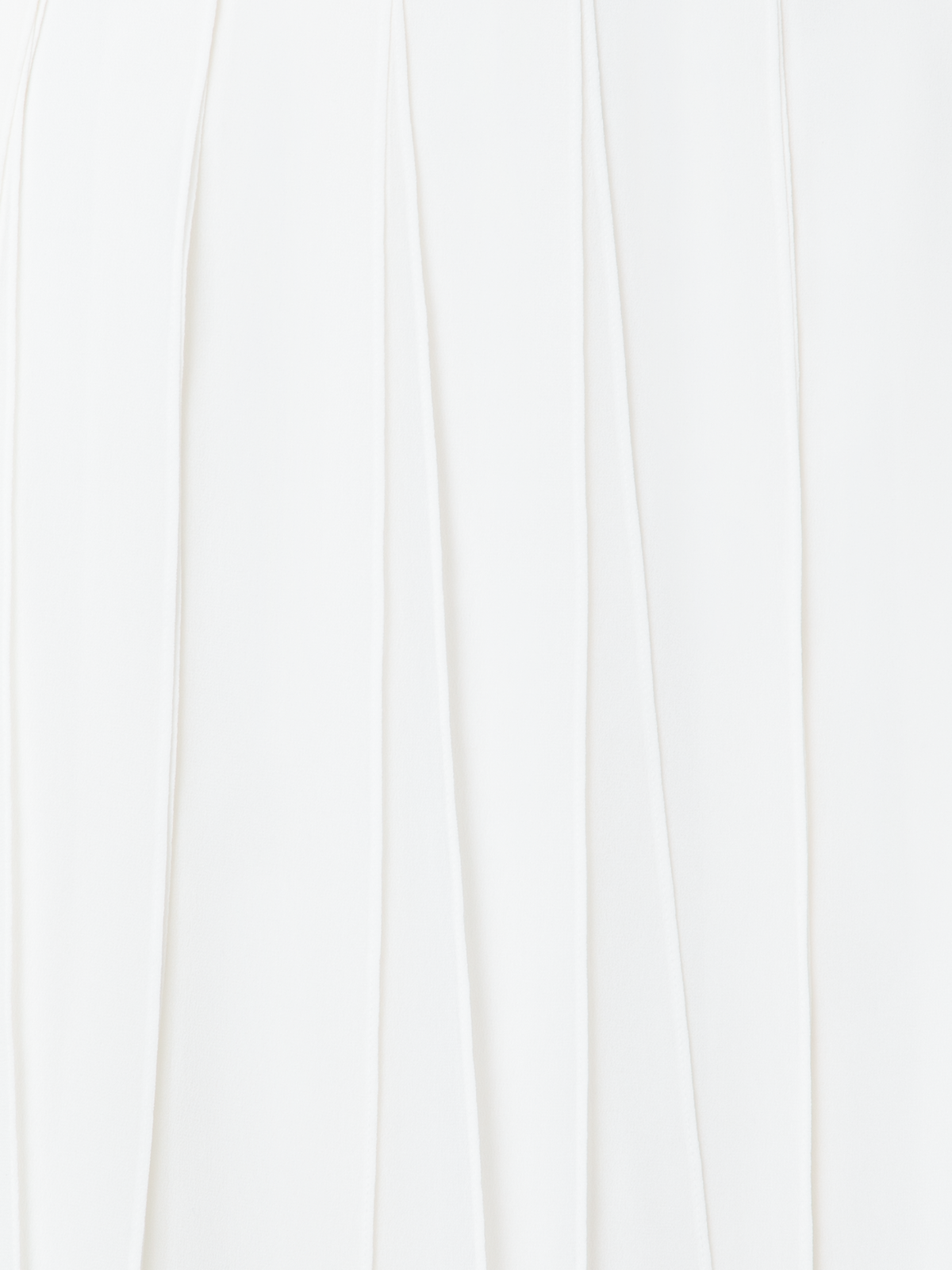 Designer Short Silk Skirt with Flowing Ribbons - neutral - ecru - white