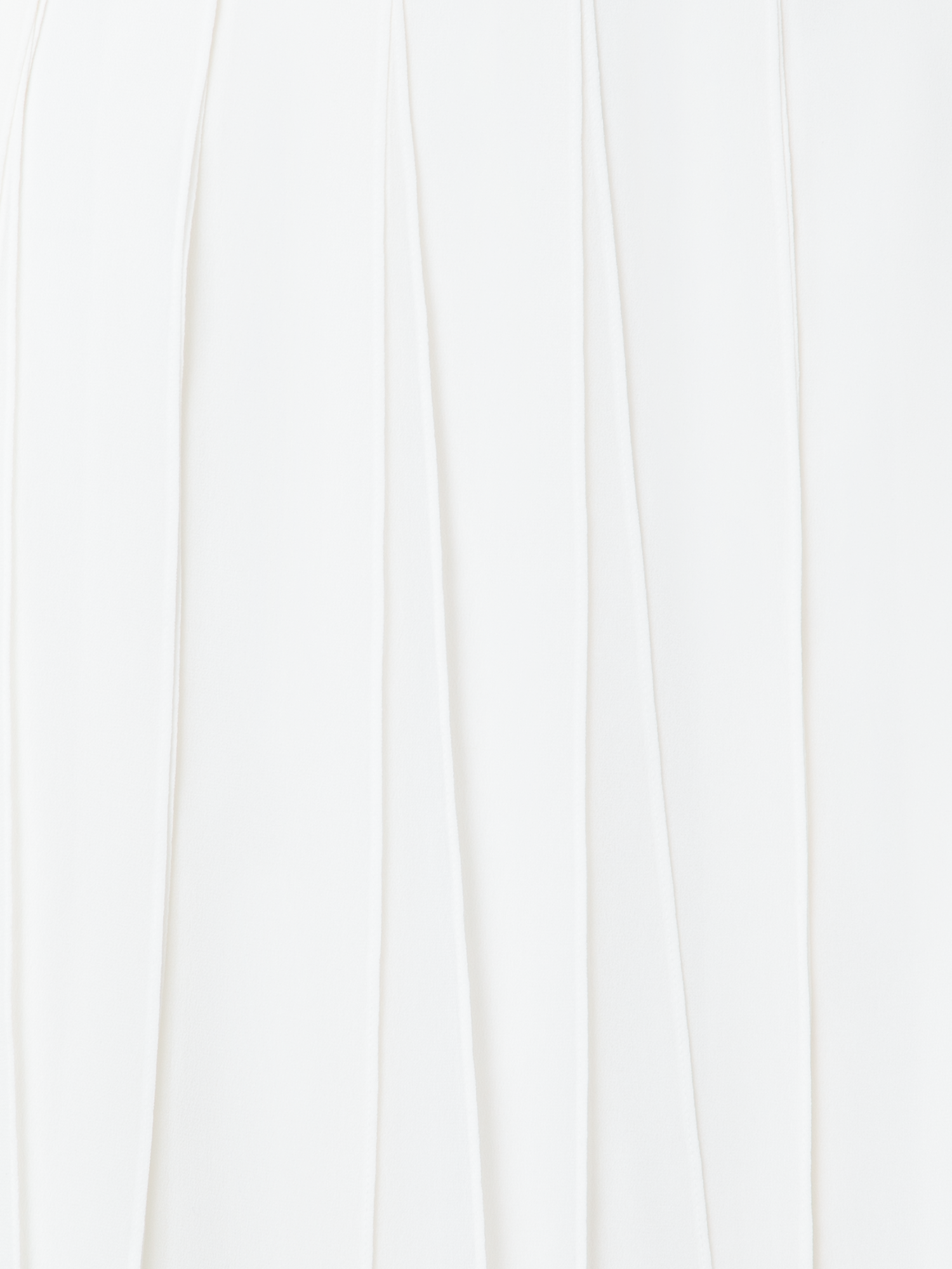 Designer Short Silk Skirt with Flowing Ribbons - neutral - ecru - white