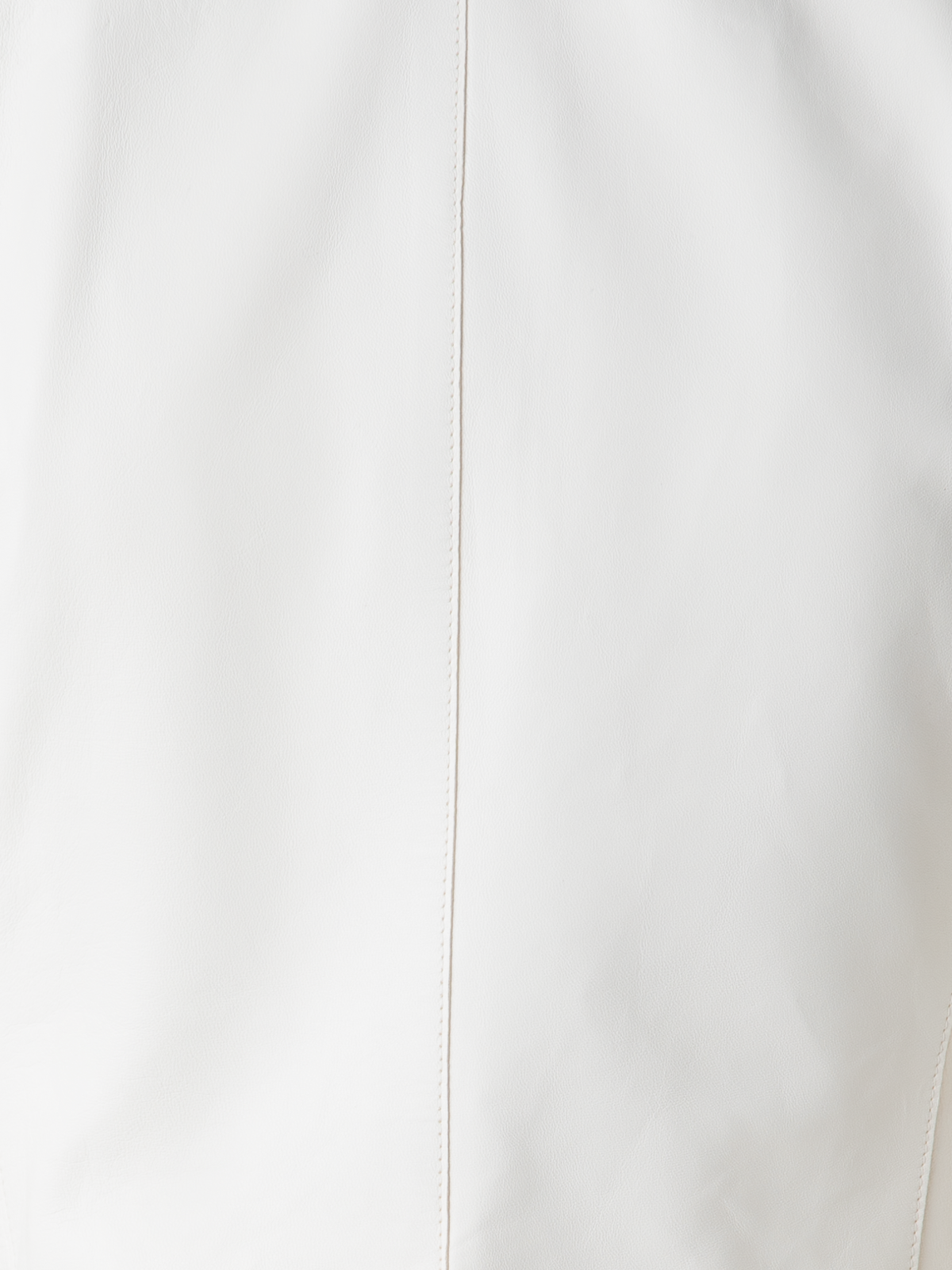 Designer Cropped Leather Jacket - ecru - white