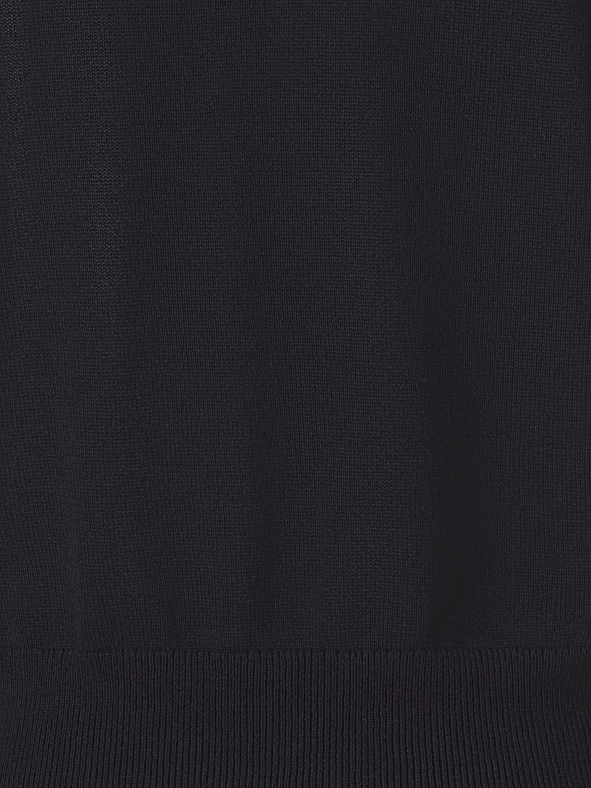 Designer Merino Knit Shirt with 3D Carnation Embroidery - black