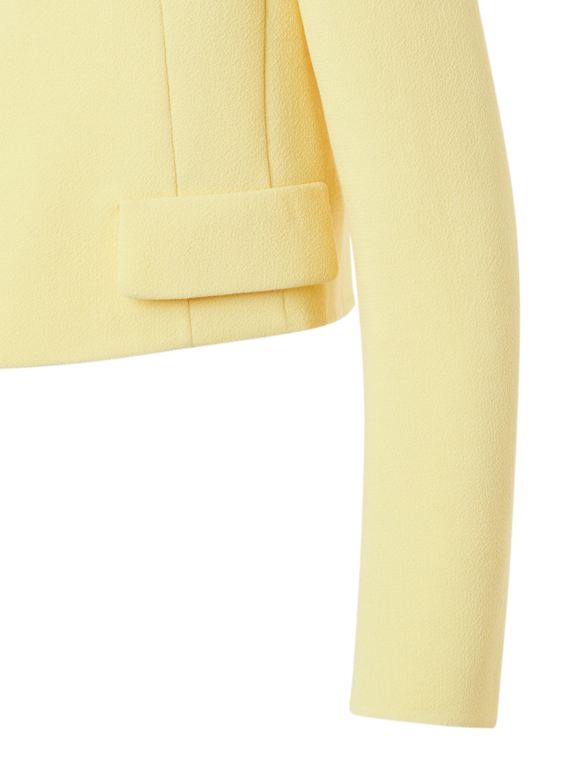 Designer Short Wool Crêpe Double-Face Jacket - yellow