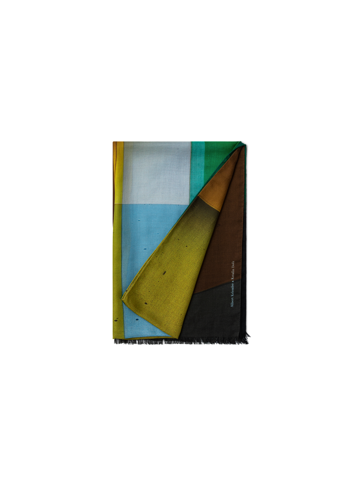 Designer Cashmere Silk Mimosa Liquid Light Print Scarf - multicolor