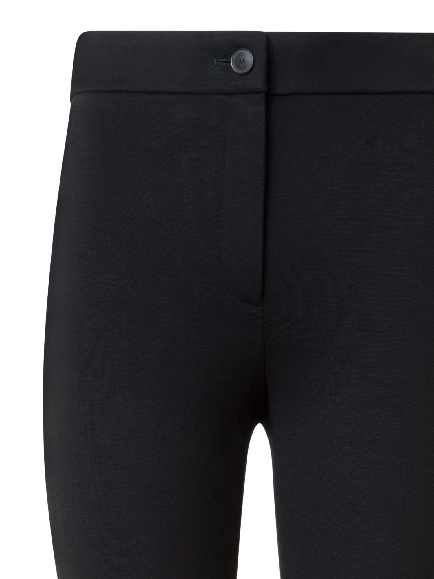Designer Skinny Stretch Jersey Leggings with Slit - black - neutral