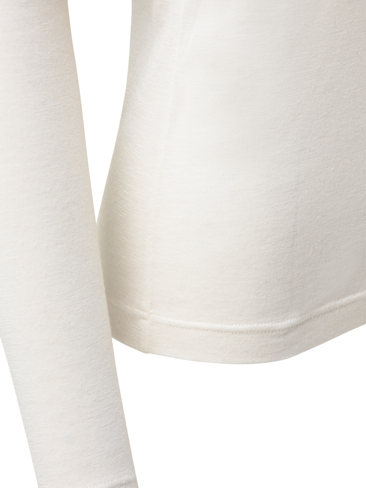 Designer Turtleneck Shirt from Cashmere Silk - ecru - white