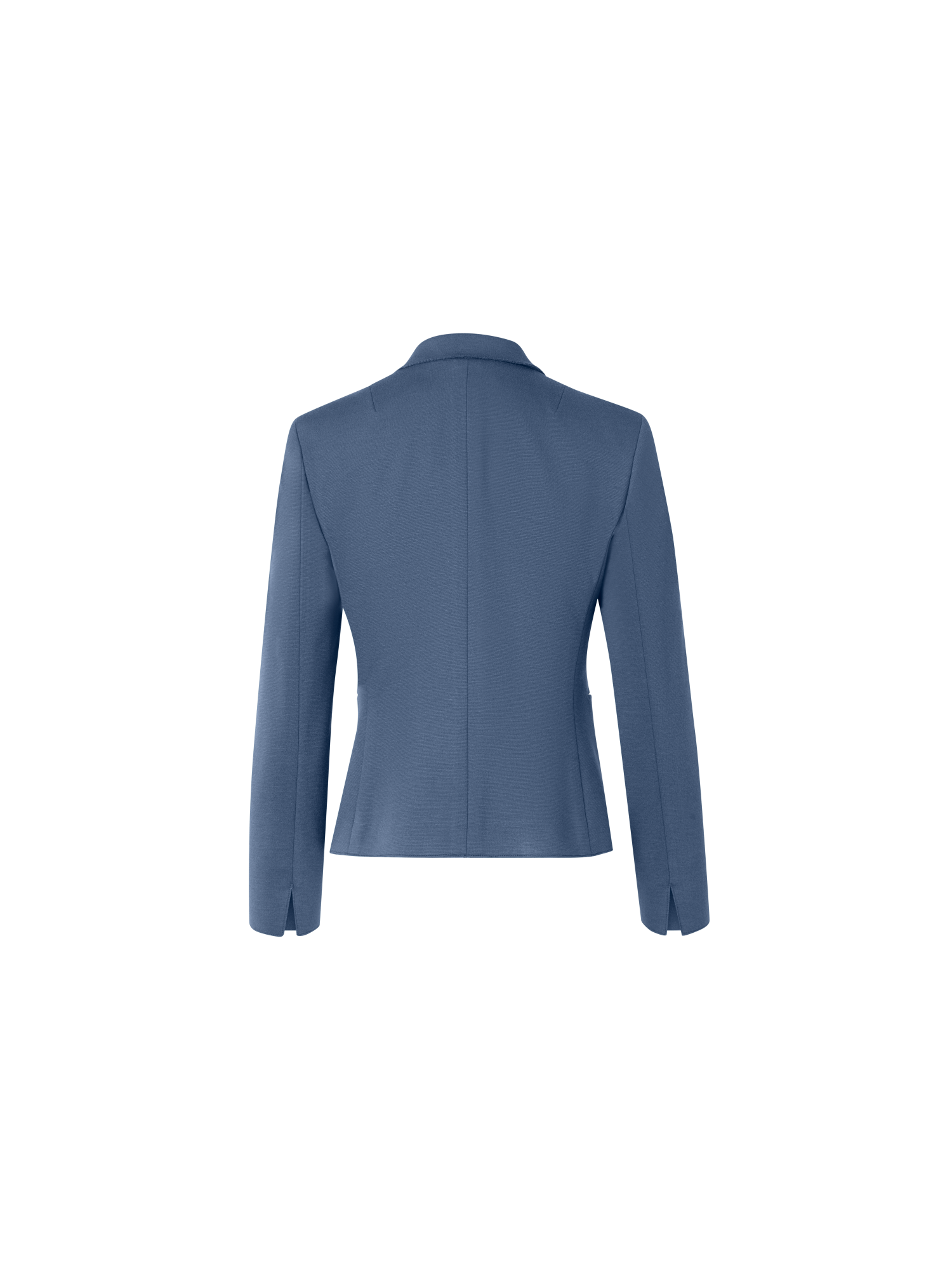 Designer Fitted Single-Button Jersey Blazer - blue