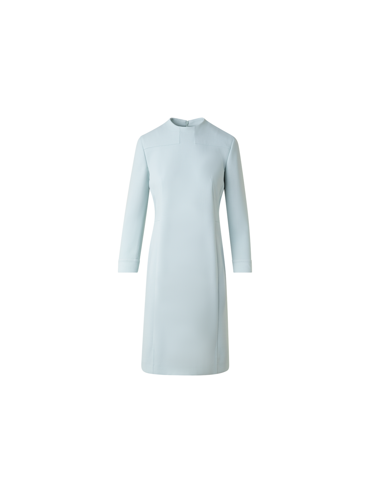 Designer Fitted Sheath Dress in Wool Double-Face - pastel