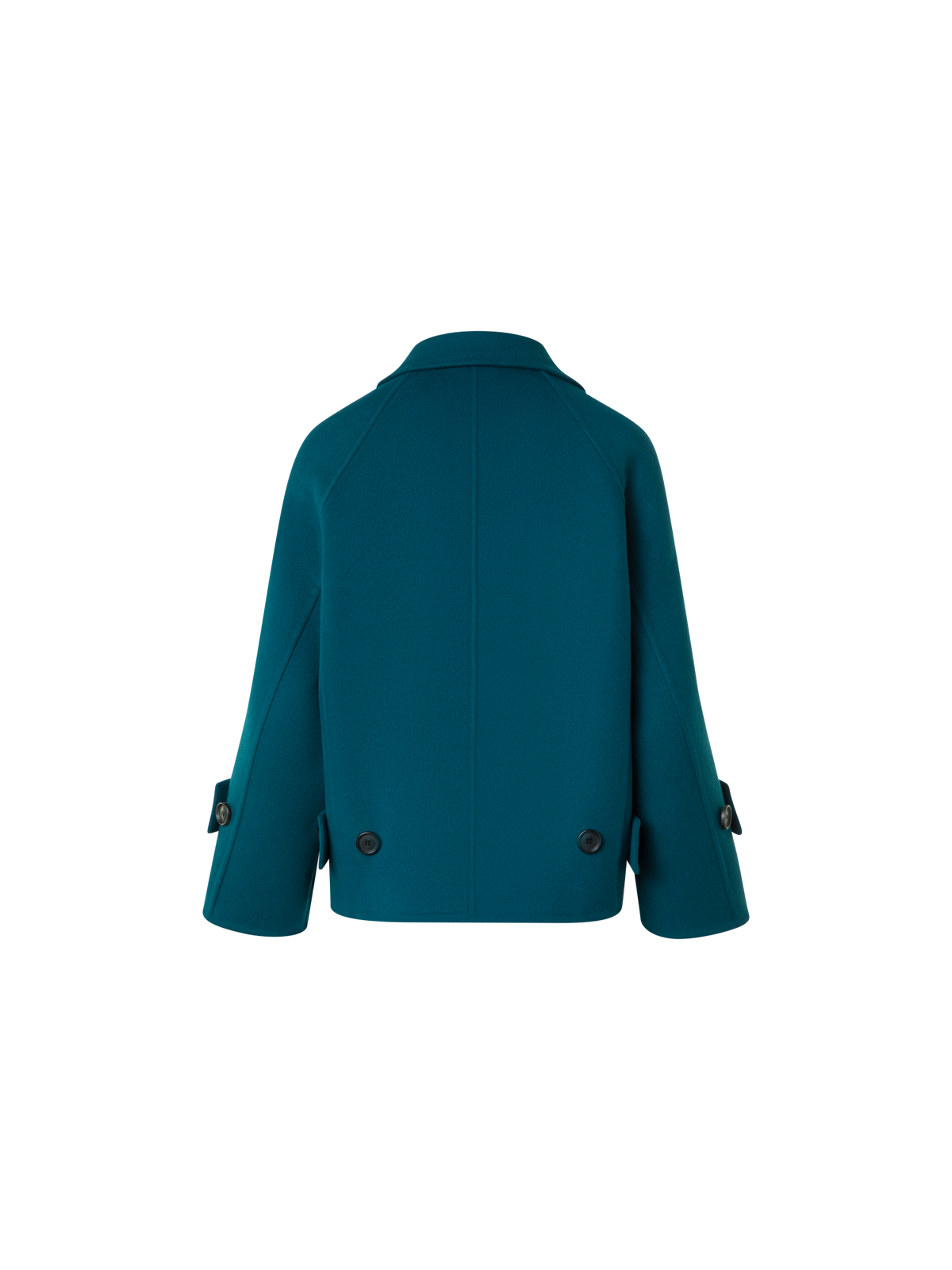 Designer Pure Cashmere Double-Face A-Line Jacket - green