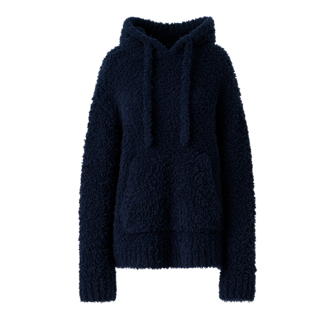 Oversized Fantasiestrick Woll Kapuzenpulli