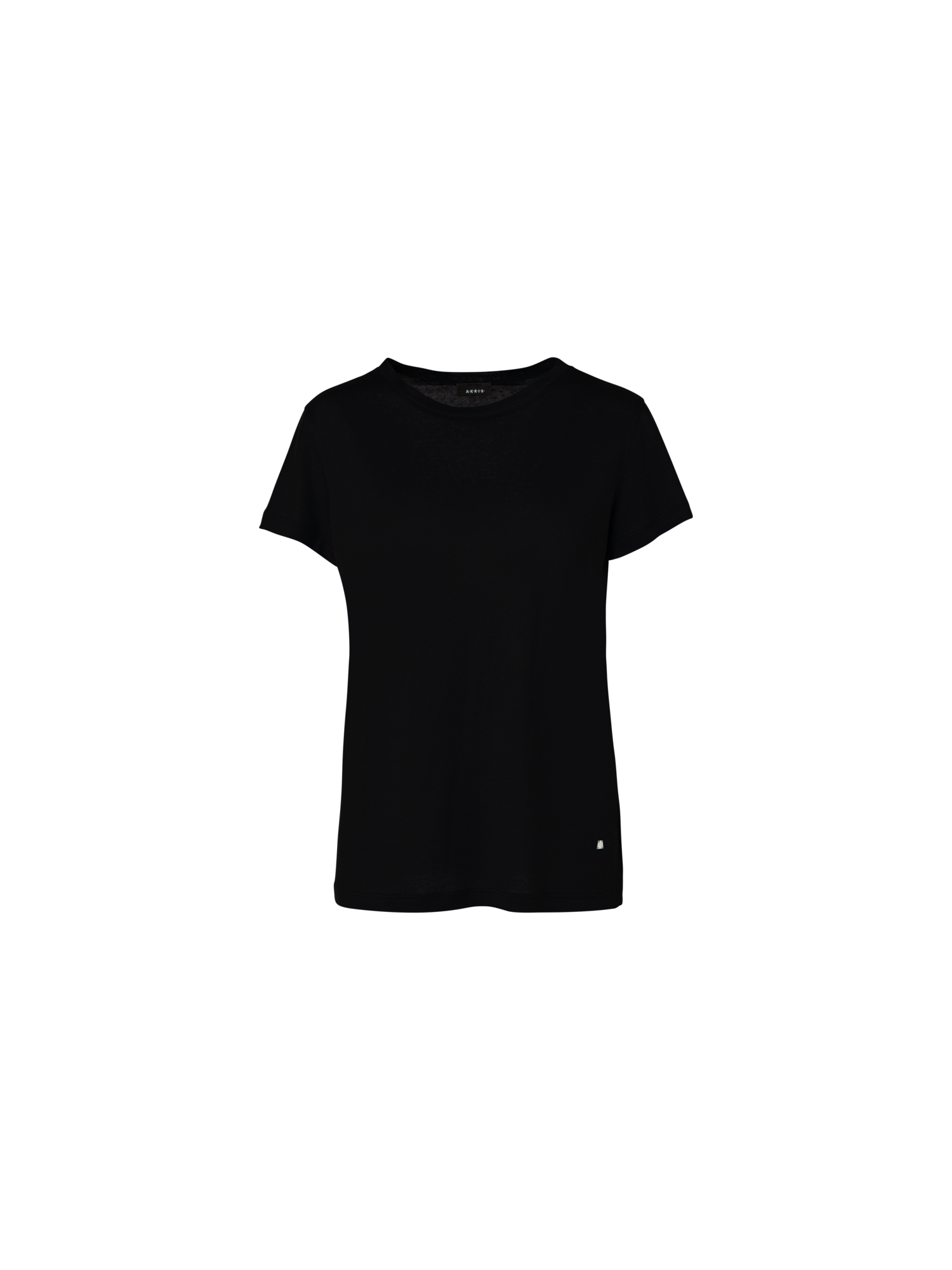 Designer Linen Jersey T-Shirt - black