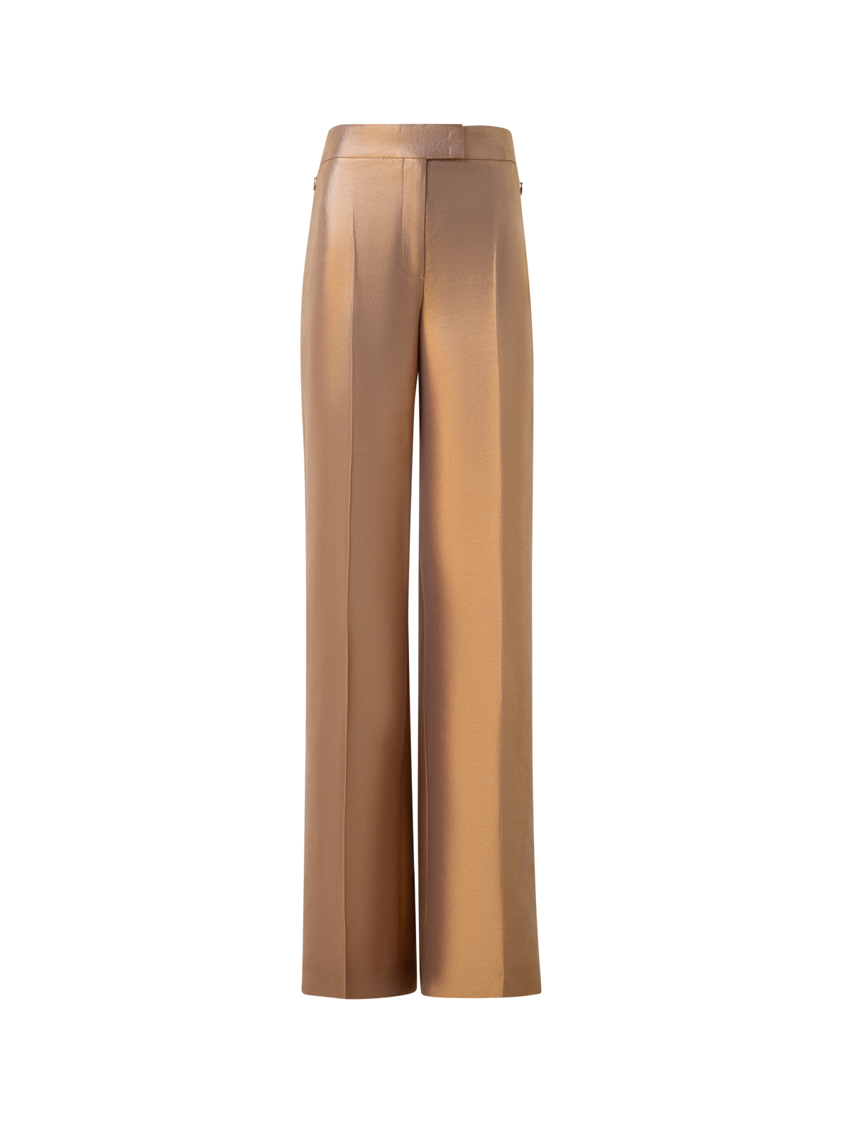 Designer Wide Cotton and Golden Lurex Pants - gold