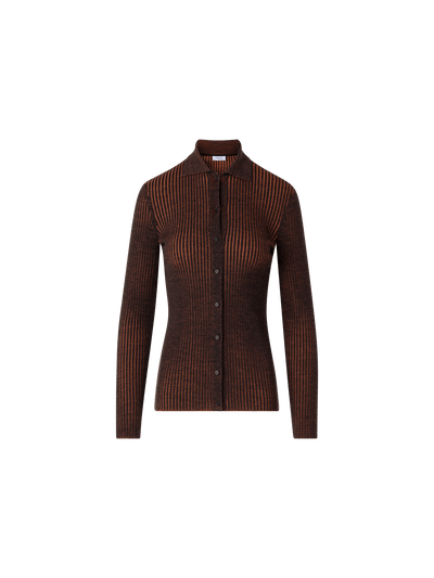 Designer Long-Sleeve Merino Wool Knit Sweater - multicolor
