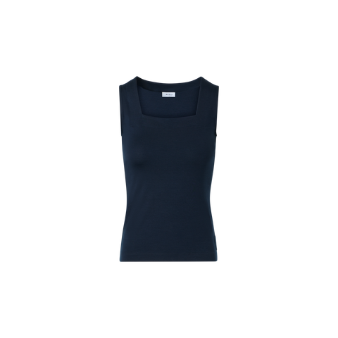 Tailliertes Modal-Stretch-Top mit Karree-Ausschnitt
