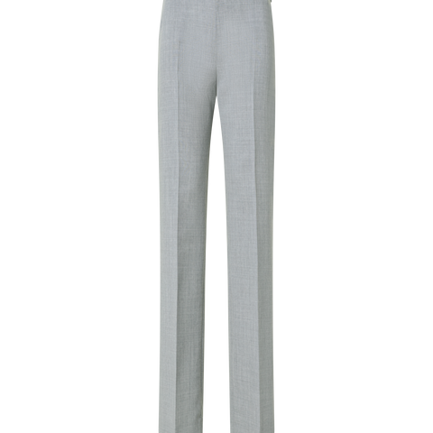 Straight Wool Double-Face Pants