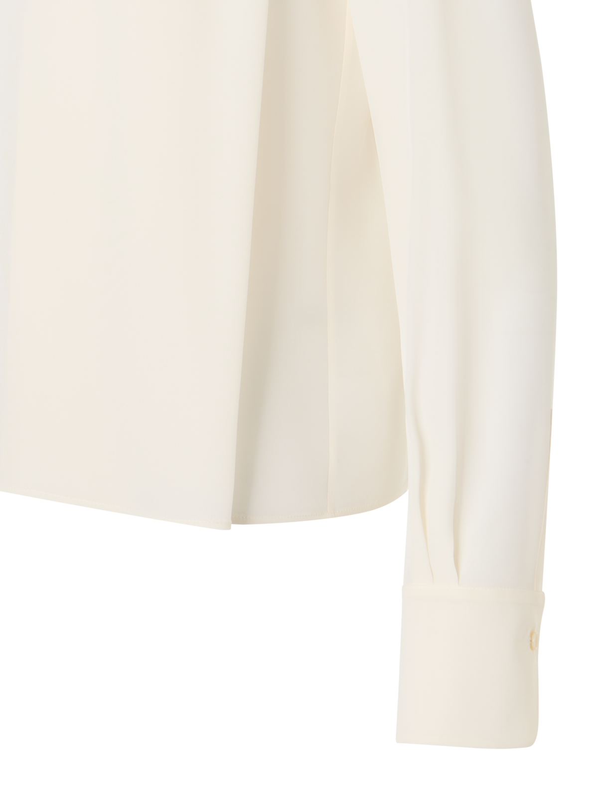 Designer Silk Blouse with Shawl Draping - ecru