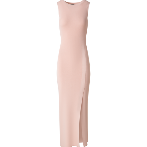 Tailliertes Strickkleid mit Seitenschlitz