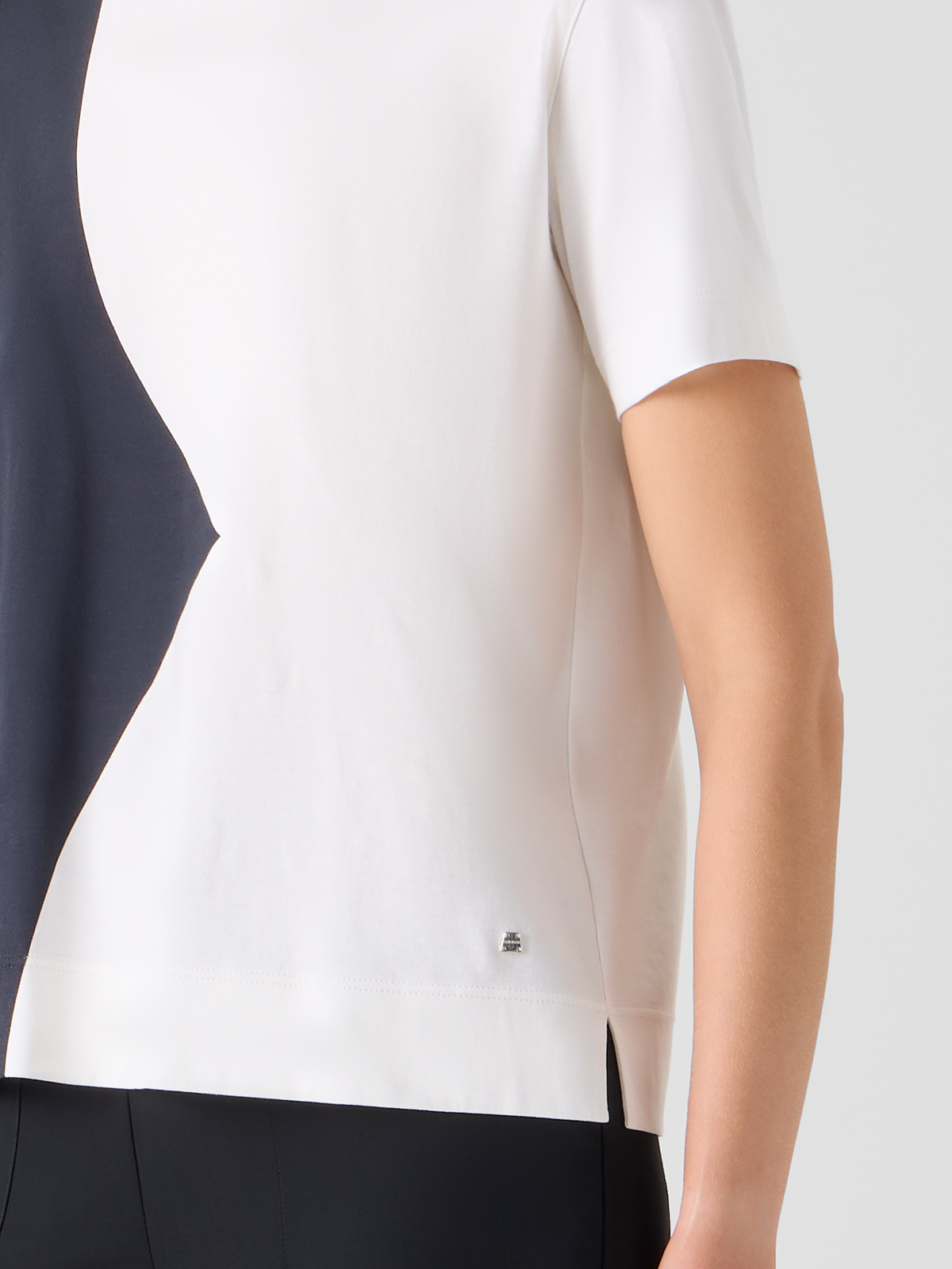 Designer Relaxed Cotton T-Shirt with Cloud Print - multicolor #editorial