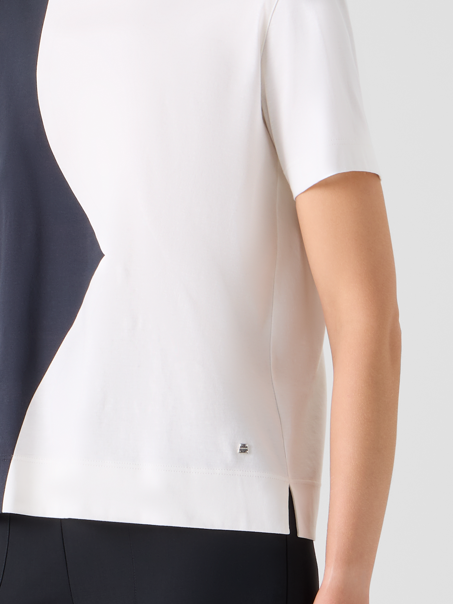 Designer Relaxed Cotton T-Shirt with Cloud Print - multicolor 