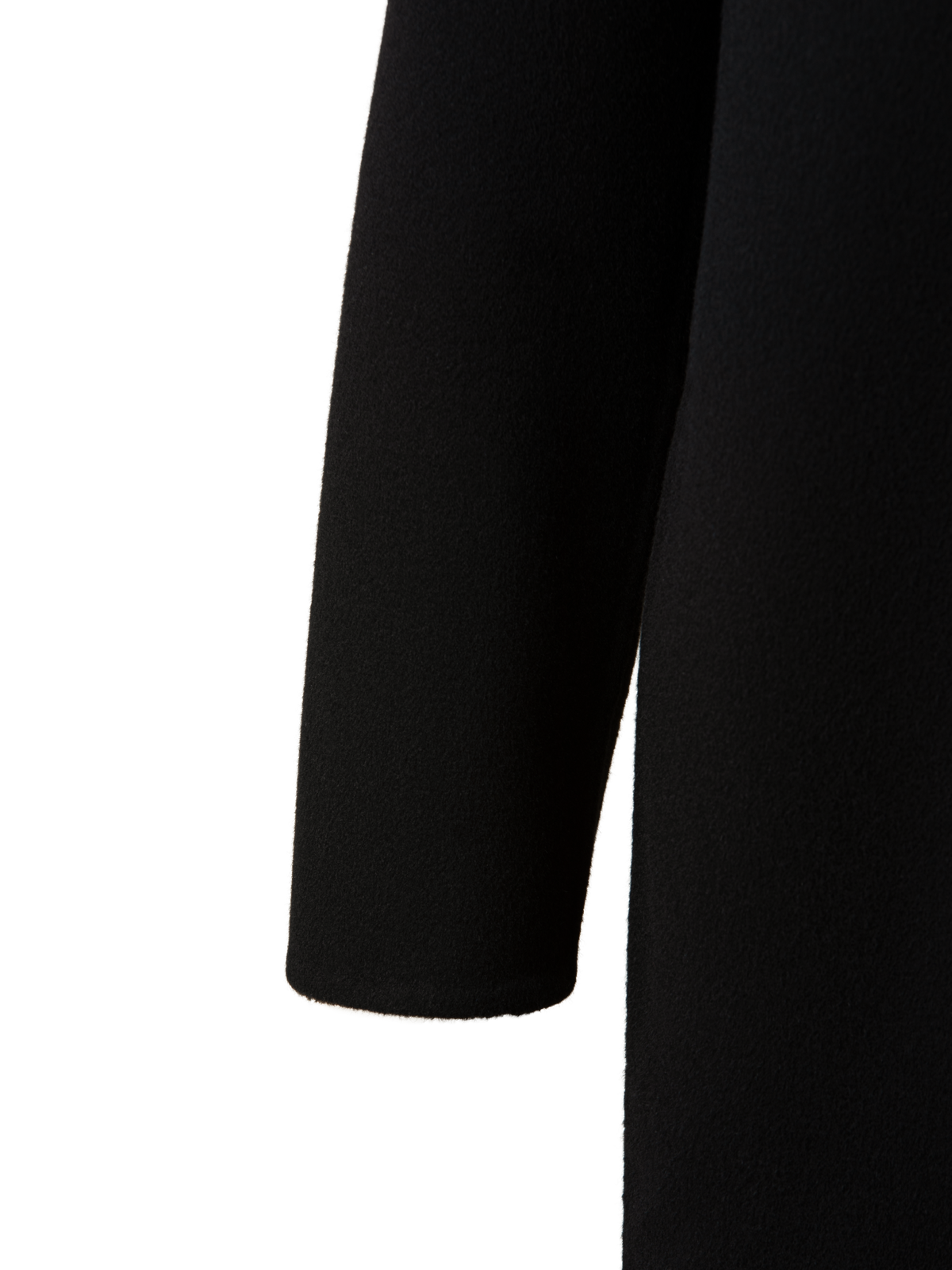 Designer Single Breasted Coat from Cashmere Double-Face - black