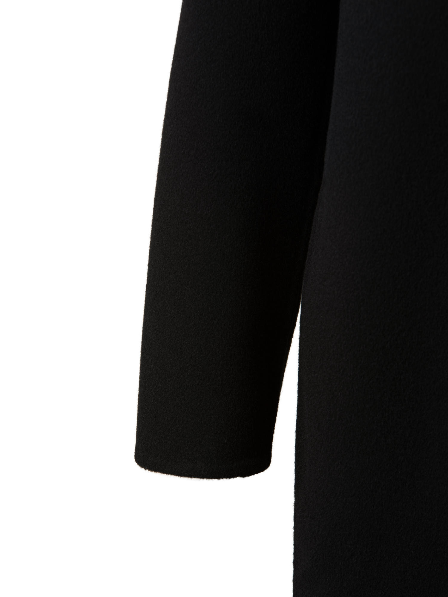 Designer Single Breasted Coat from Cashmere Double-Face - black