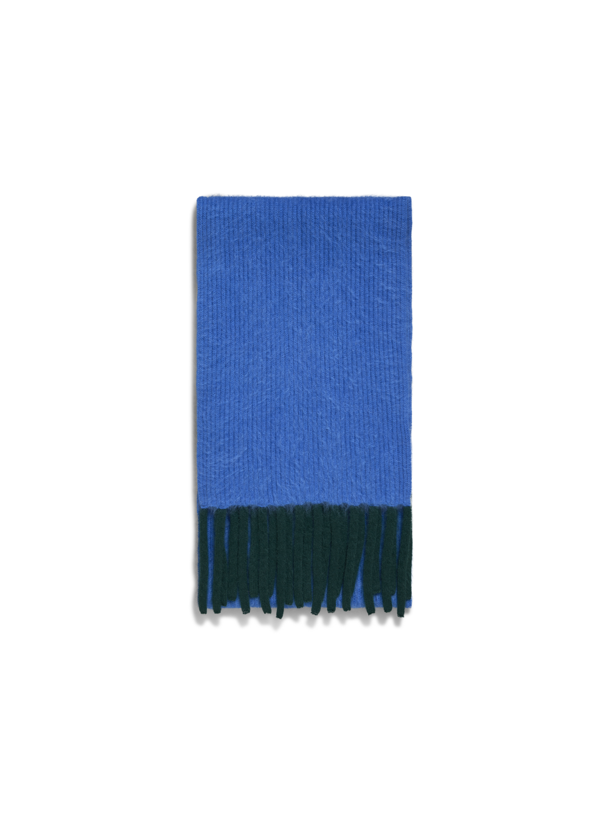 Designer Bi-Color Cloud Cashmere Scarf with Fringes - blue