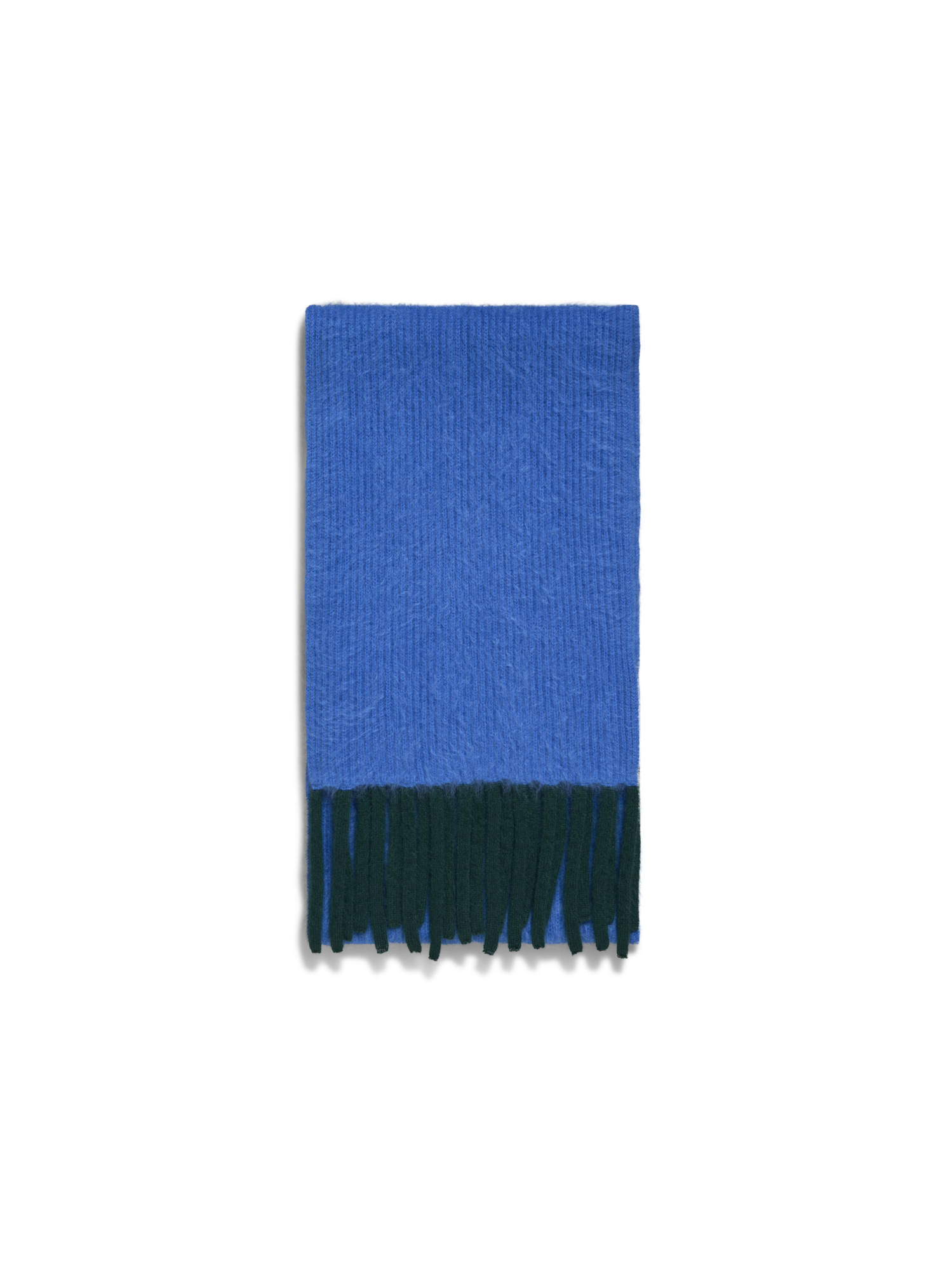 Designer Bi-Color Cloud Cashmere Scarf with Fringes - blue