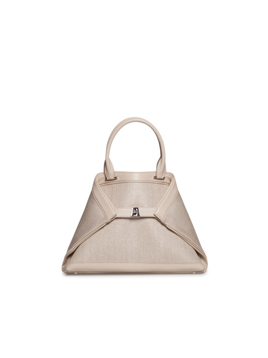 Designer Ai Small Top Handle Tote - neutral - ecru - white