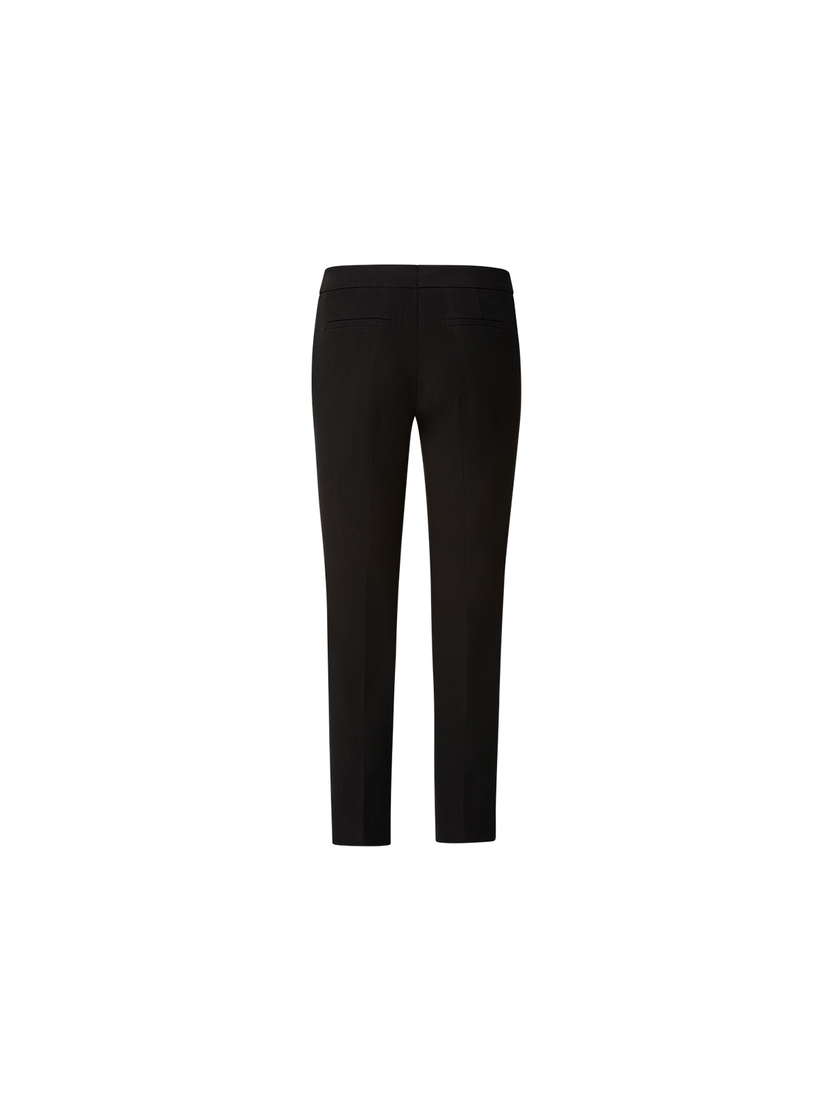 Designer Cropped Slim Pants in Cotton - black