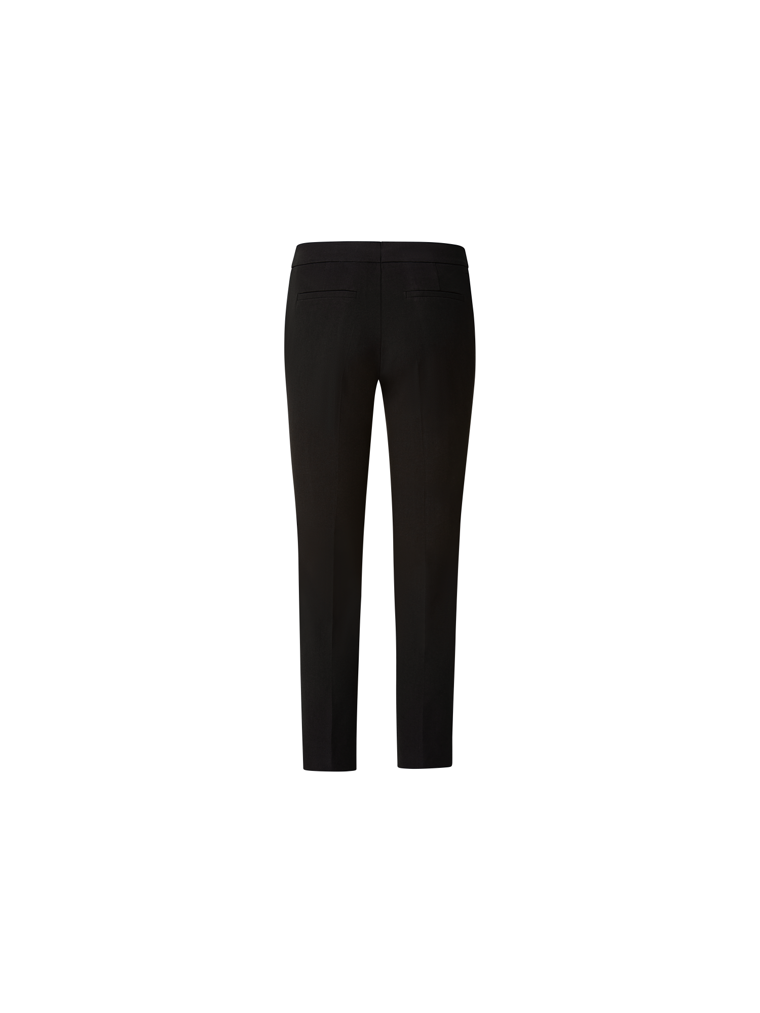 Designer Cropped Slim Pants in Cotton - black