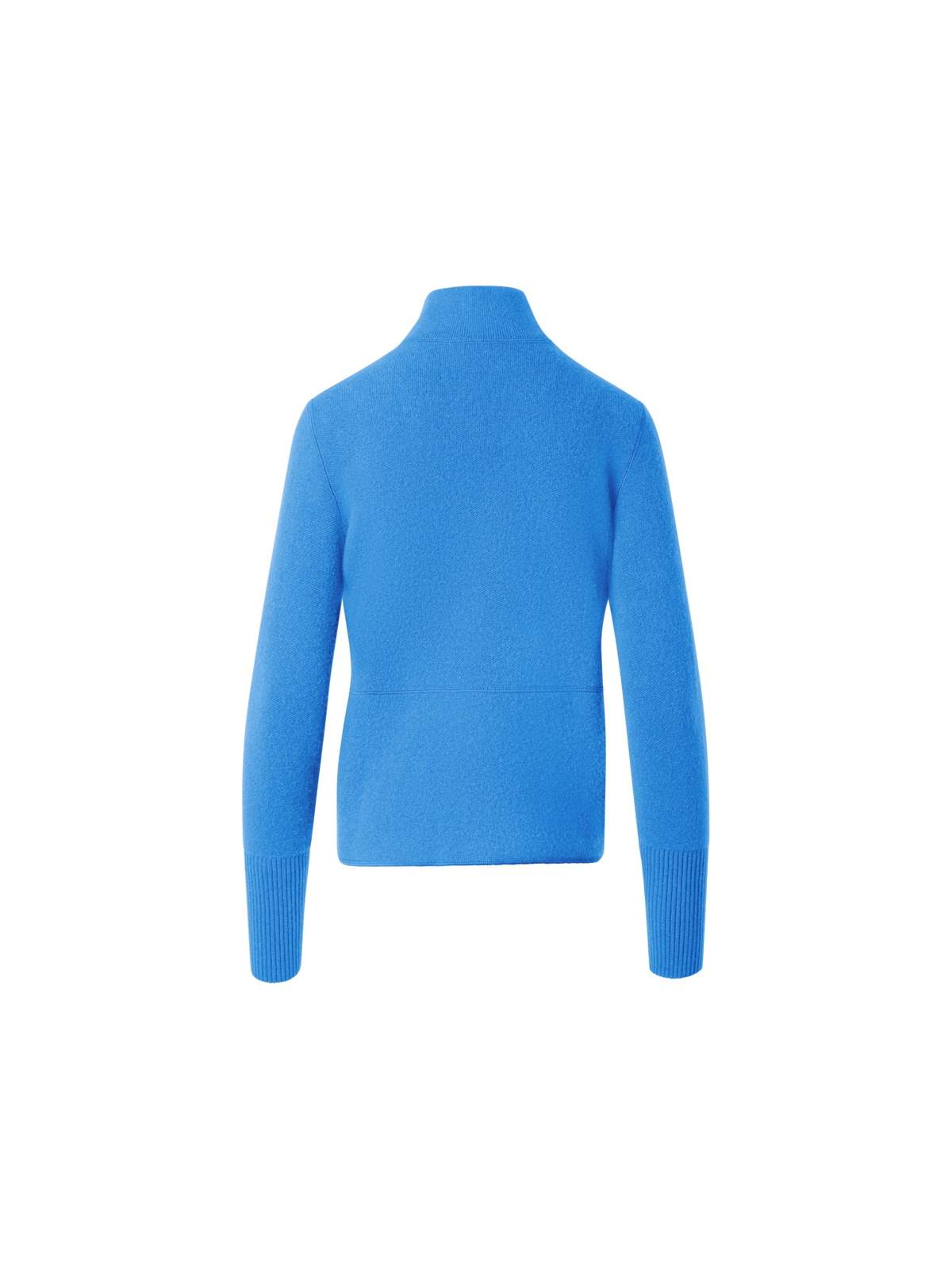 Designer Cashmere Piqué Stand-Collar Cardigan - blue