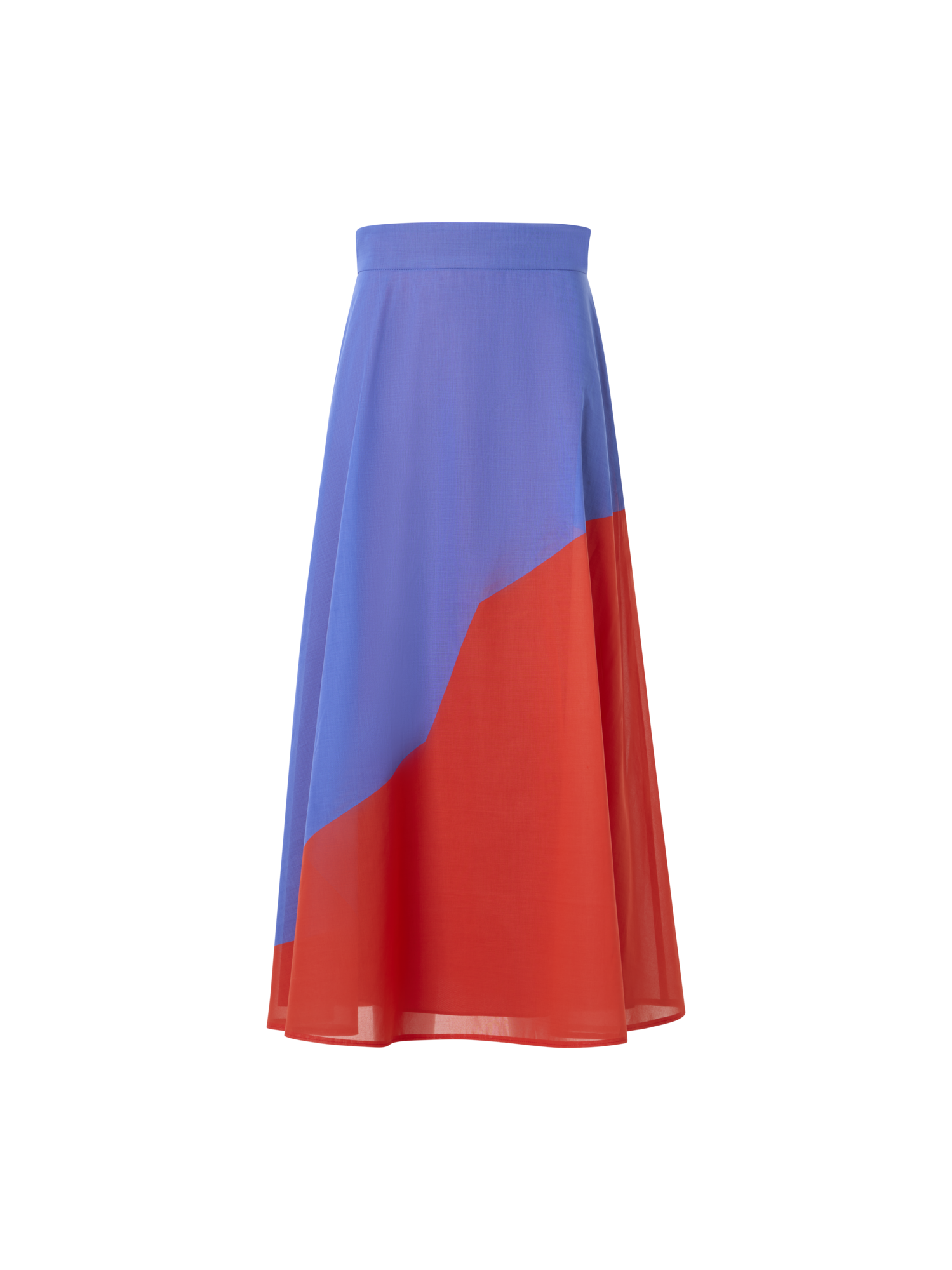 Designer Midi Skirt with High Plains Print - multicolor