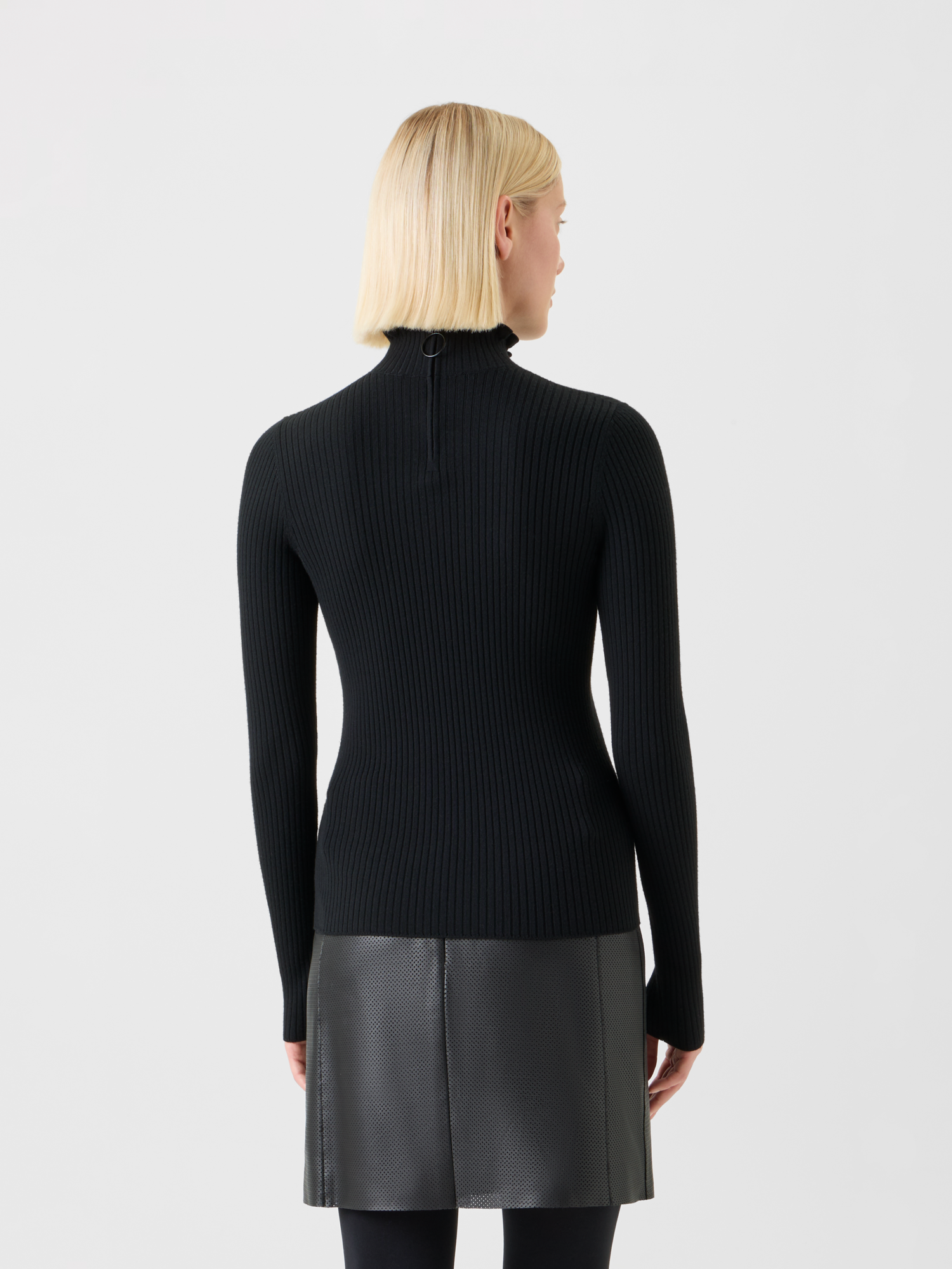 Designer Low Waist Belted Leather Mini Skirt - black - neutral 