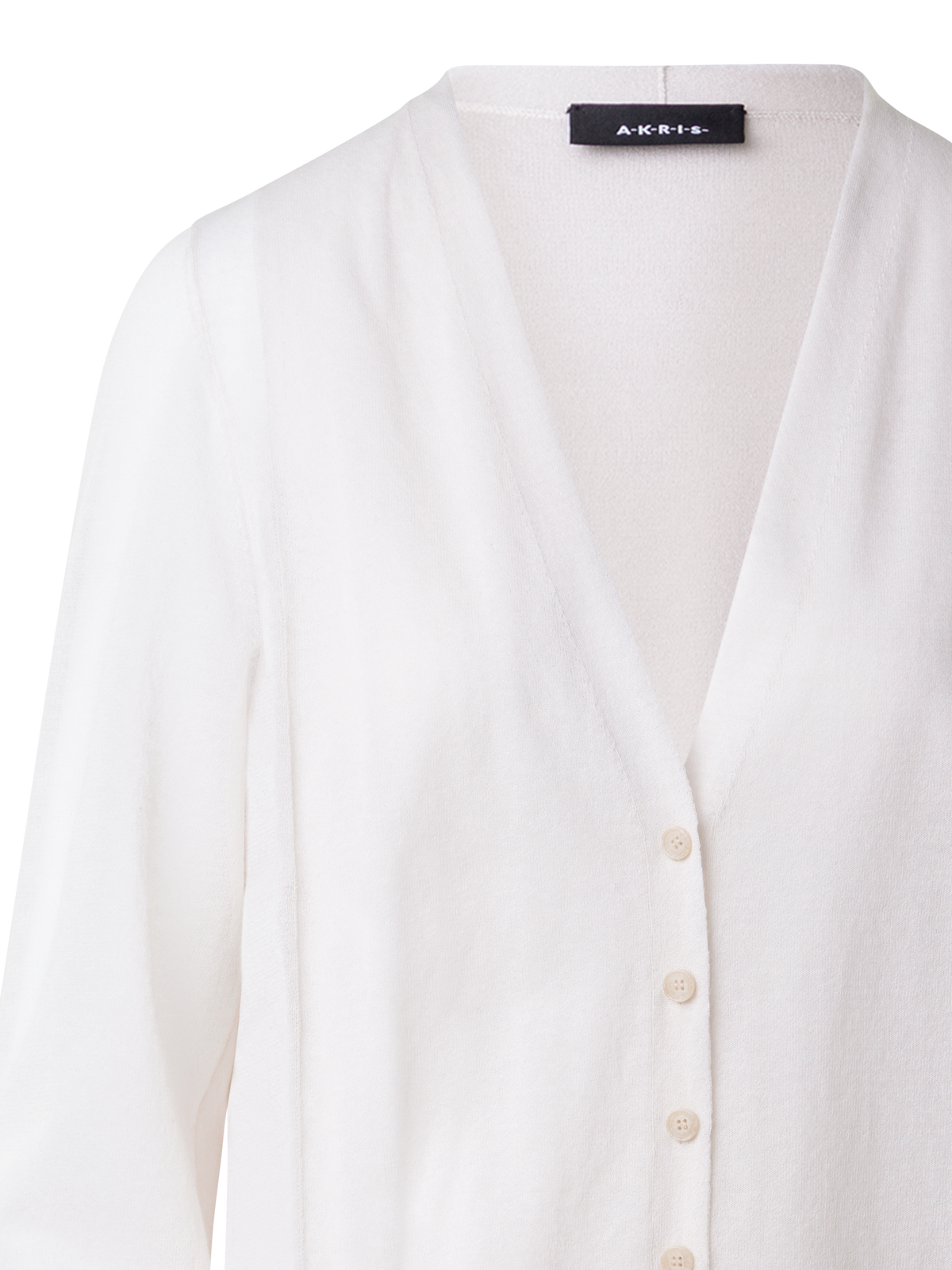 Designer Light Cardigan in Cotton Blend - grey - beige