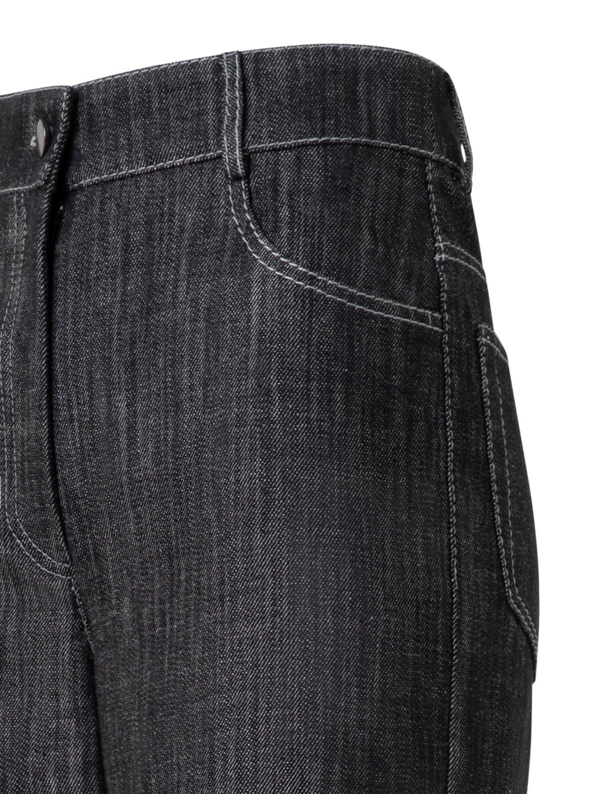 Designer Wide Winter Cotton Denim Pants - black - grey