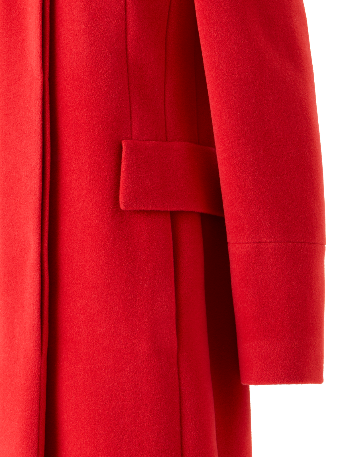 Designer Wool Blend Coat - red