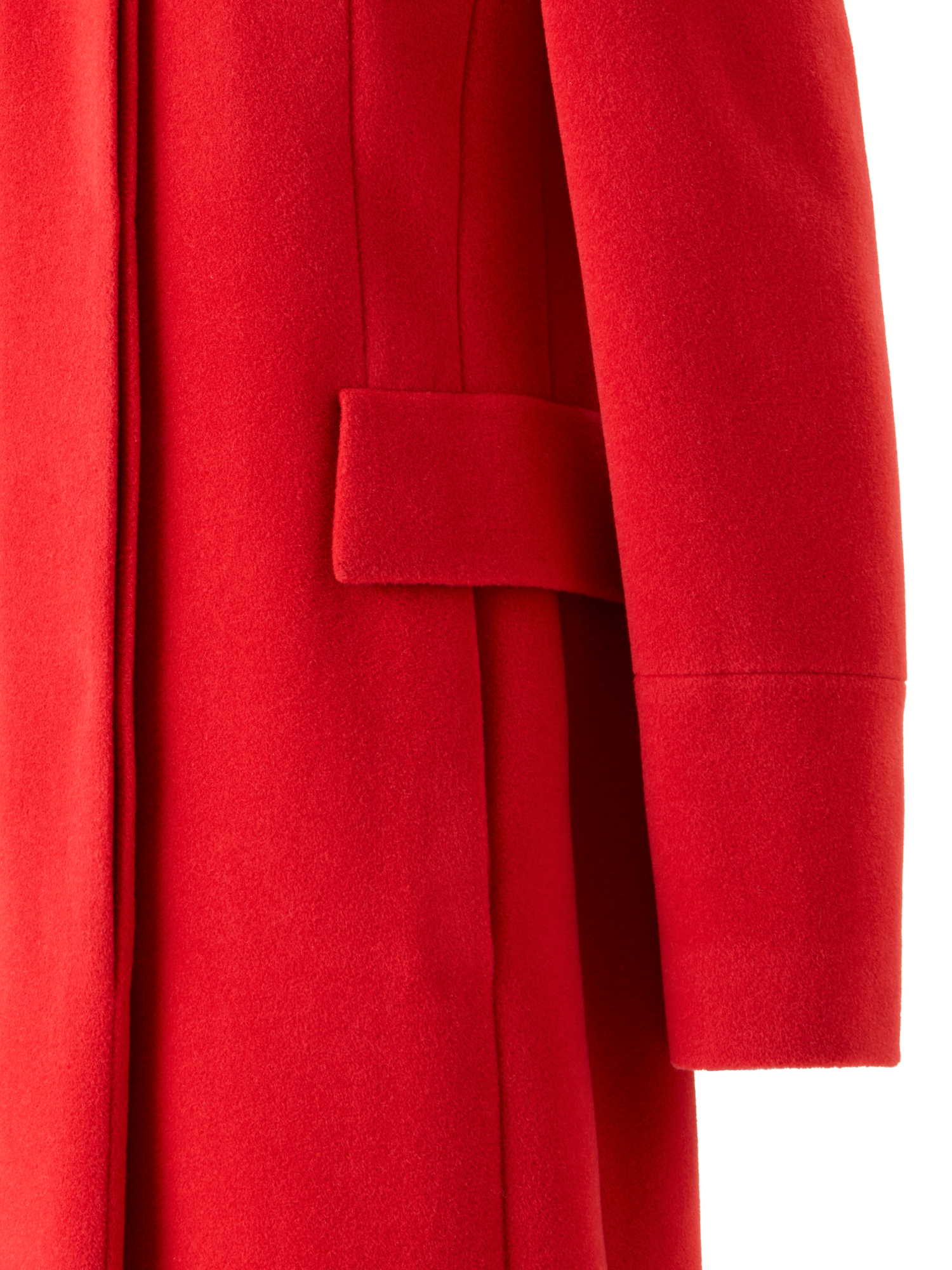 Designer Wool Blend Coat - red