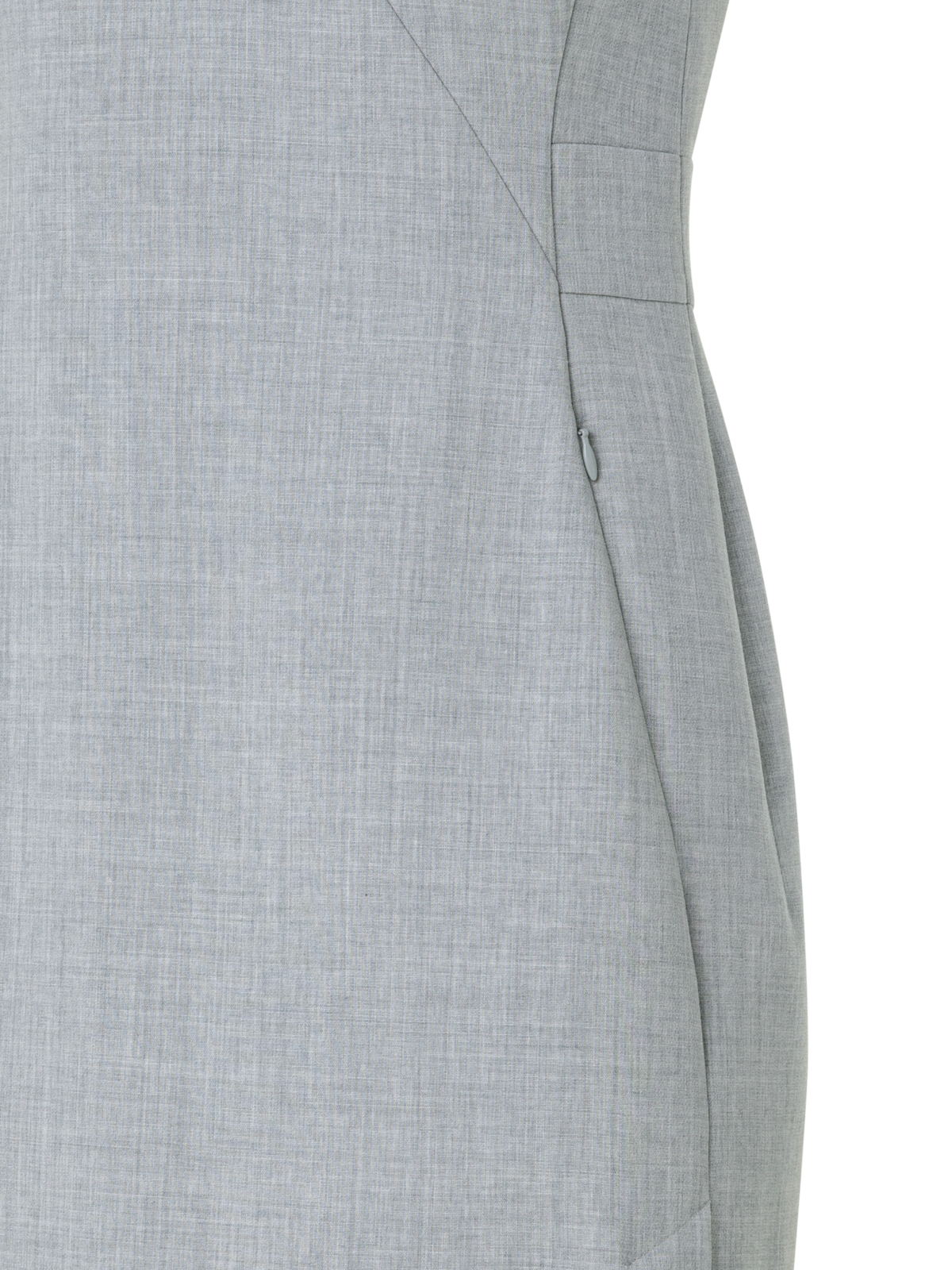 Designer Sleeveless Wool Double-Face Sheath Dress - grey